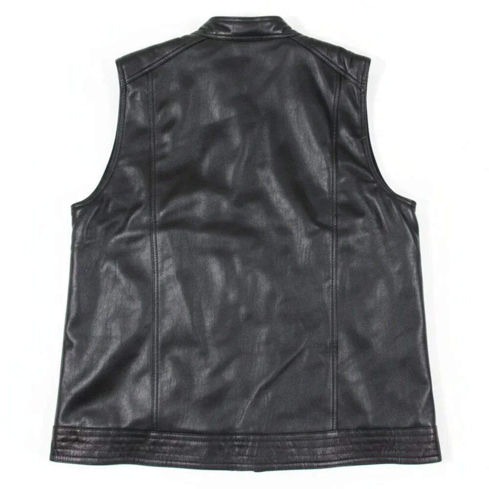 NWT Brad Paisley Moonshine Spirit Black Faux Leather Vest Boot Barn Men’s M - Picture 4 of 8